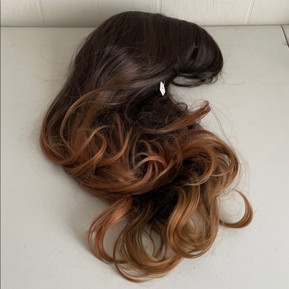 copper ombré wig pretty wig dark brown balayage waves 26 inch long NWT - Picture 11 of 16